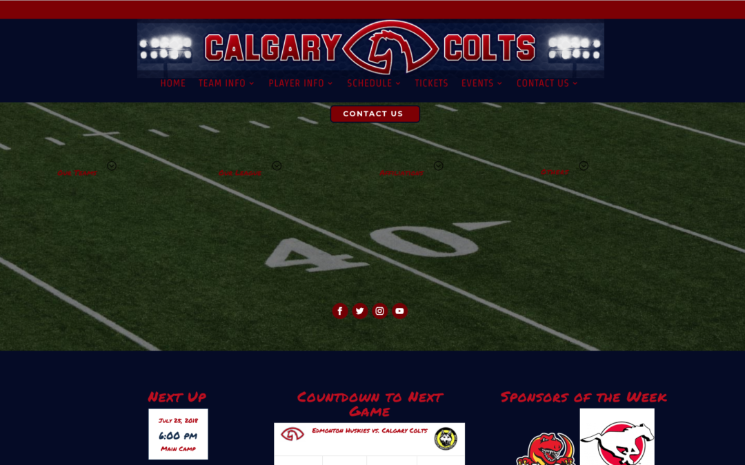 Calgary Colts Website Redesign